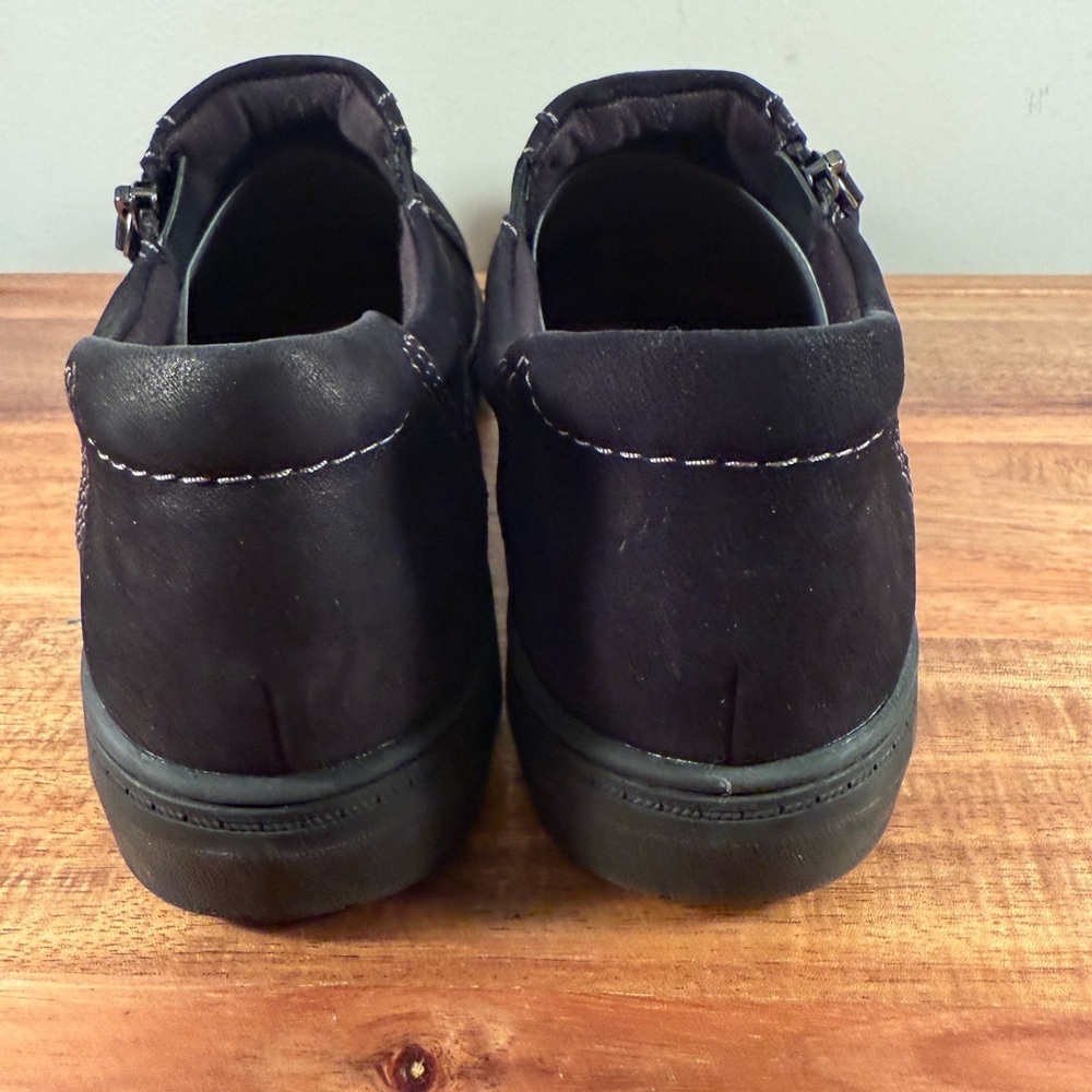 Clarks Black Leather Carleigh Ray Leather Slip-ons Size 7 - Picture 6 of 10